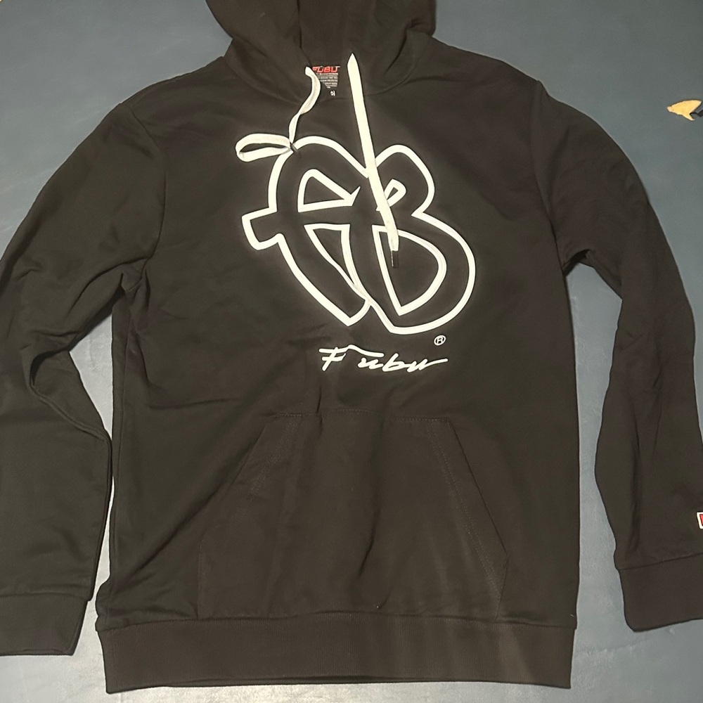 FUBU Black Hoodie with White Logo